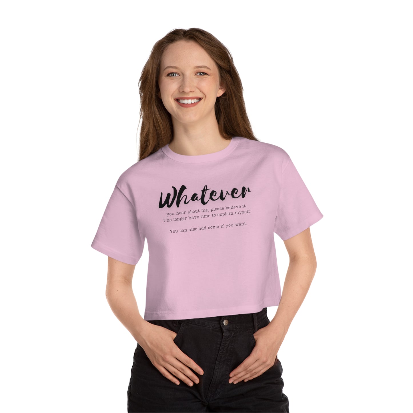 WHATEVER Champion Women's Heritage Cropped T-Shirt