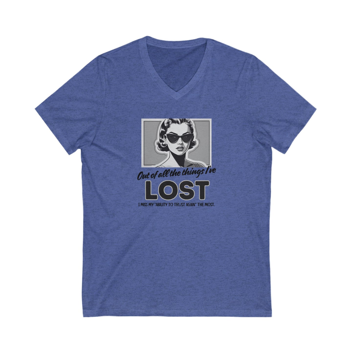 LOST Unisex Jersey Short Sleeve V-Neck Tee
