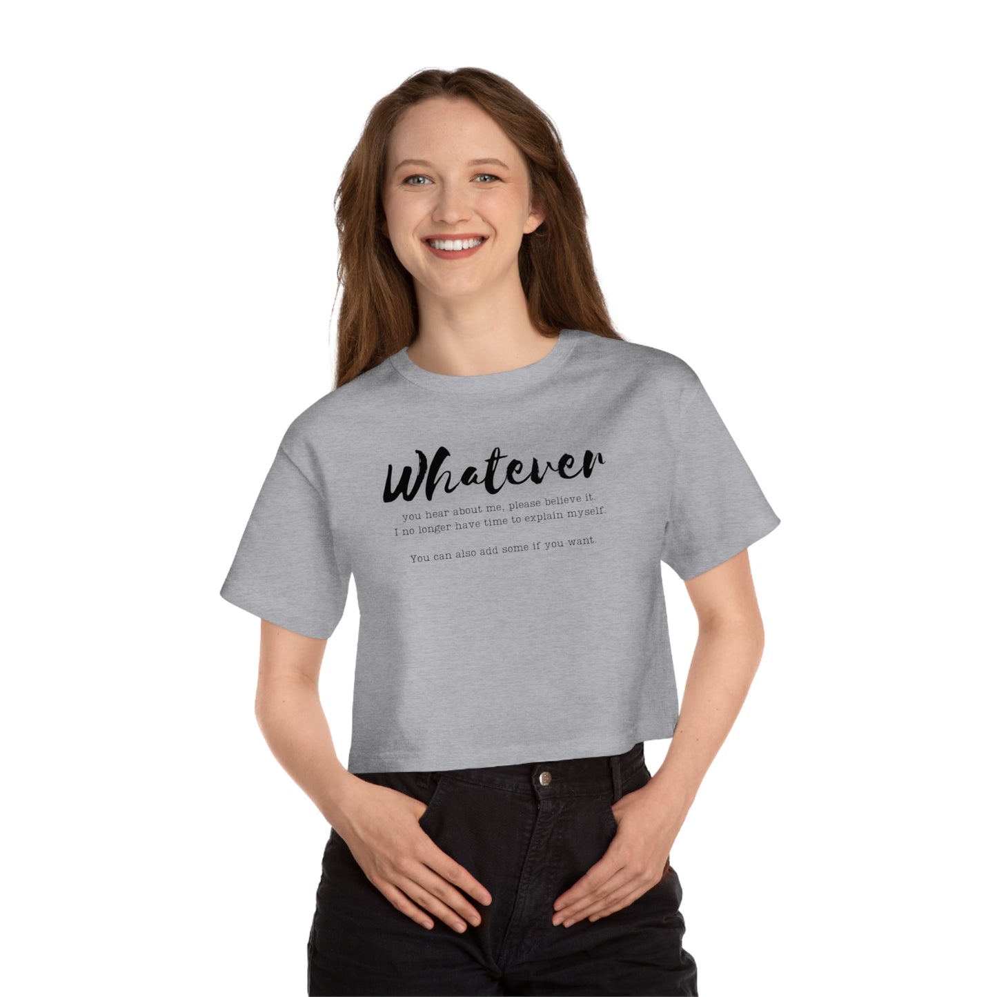 WHATEVER Champion Women's Heritage Cropped T-Shirt