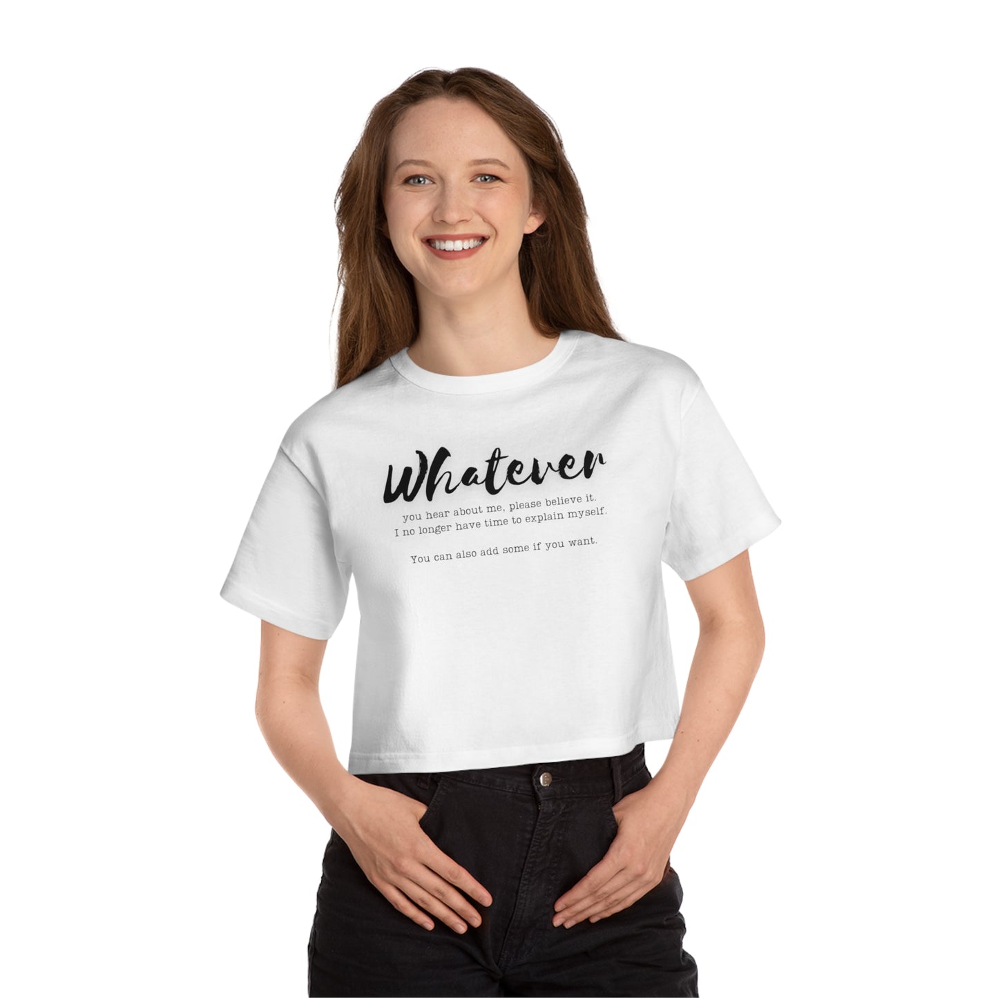 WHATEVER Champion Women's Heritage Cropped T-Shirt