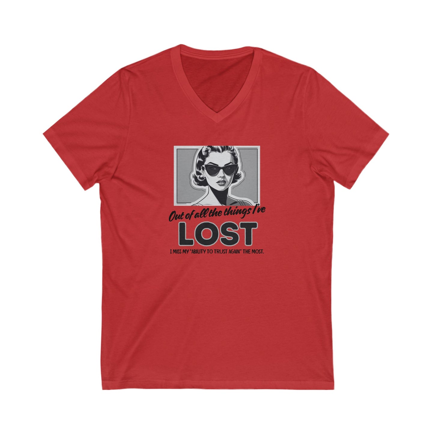 LOST Unisex Jersey Short Sleeve V-Neck Tee