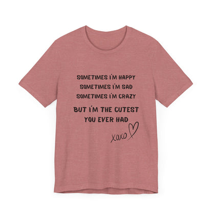 HAPPY SAD CRAZY Unisex Jersey Short Sleeve Tee